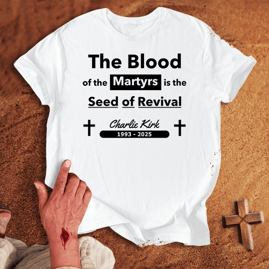 The Blood Of The Martyrs T Shirt - Red 2XL | Biblical & Scripture Inspired Apparel | Jesus Monk