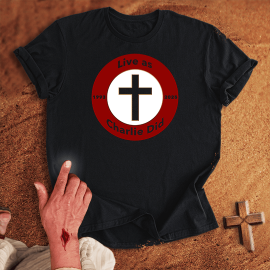 Live As Charlie Did T Shirt - White M | Biblical & Scripture Inspired Apparel | Jesus Monk