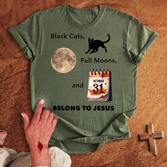 Black Cats Belong to Jesus T-shirt
