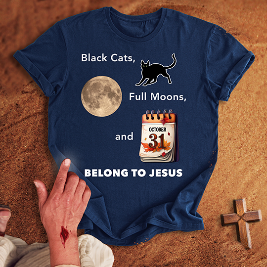Black Cats Belong to Jesus T-shirt