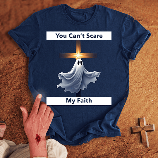 You Can T Scare My Faith T Shirt - White M | Biblical & Scripture Inspired Apparel | Jesus Monk